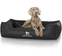 Knuffelwuff Lit pour Chien en Similicuir Sidney - Taille XXL 120 x 85cm Noir