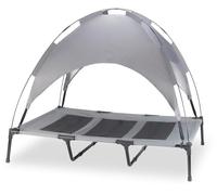 Knuffelwuff Lit pour Chien, intérieur et extérieur, avec Toit de Protection Solaire, Taille XXL, 122 x 92 x 95 cm, spacieux, surélevé, avec Coussinets de Pieds antidérapants, Respirant et résistant