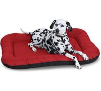 Knuffelwuff Panier Chien, lit pour Chien, Coussin, Corbeille pour Chien Lucky in et Outdoor, imperméable, Rouge Grande Taille XXXL 140 x 105cm