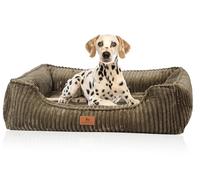 Knuffelwuff Sedona Panier orthopédique pour chien, en velours côtelé, taille XXL, 120 x 85 cm, kaki, housse amovible, lavable, pour chiens de grande, moyenne et petite taille
