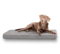 Knuffelwuff Tapis pour Chien Maui en Velours avec Mousse 9cm Gris L 78 x 65
