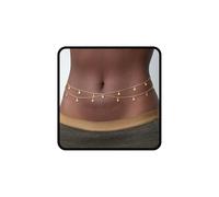 KNUIUYY 18K doré Chaîne de ventre femme, Body Chain, couches chaîne taille & corps pailletée, réglable étanche anti-ternissement, belly chain bikini bijoux corps été