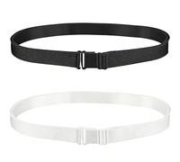 KNUIUYY 2 Pièces Ceintures discrètes élastiques, réglables avec boucle plate, ladies leather belts for jeans, pour pantalons, robes, pantalon ski, pour femme
