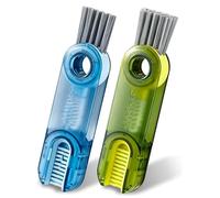 KNUIUYY Brosse de Nettoyage 3 en 1 pour Couvercle de Gobelet, 2 Pcs Brosse de Nettoyage Multifonctionnelle, Outils de Nettoyages, pour Tasses et Bouteilles