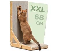 Knupis Griffoir pour Chat 68 cm - Carton à Grattoir Extra Robuste pour L'entretien des Griffes - Dure jusqu'à 2 Ans - Montage Facile - Protection pour canapé et Mur