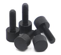 Knurled Screws Vis à oreilles en acier au carbone noir, tête moletée, réglage manuel, de type simple métrique pour Tables(8mm,M3 5pcs)