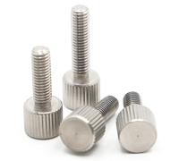 Knurled Screws Vis moletées M2,5, M3, M4, M5 et M6 en acier inoxydable 304, type lisse, à tête moletée métrique, for réglage manuel pour Tables(10mm,M2 5pcs)