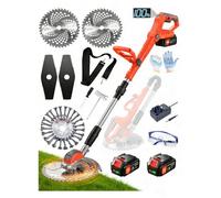 Knutat Débroussailleuse sans fil avec batterie 21 V avec moteur de 12 000 tr/min et moteur de 850 W avec 2 batteries 4,0 Ah - Le partenaire parfait pour tous vos besoins d'entretien de pelouse de