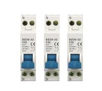 KNUUXHDDK Disjoncteur Mini DPN DZ30-32 1P+N 10A 16A 20A 25A 32A 220V 230V 50HZ 60HZ Disjoncteur pour rail DIN (25A)