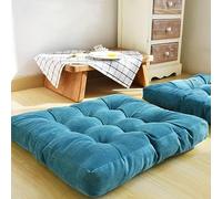 KNVSS Coussin de sol carré de méditation pour adultes, coussin de sol en velours côtelé pour sol, chambre à coucher, balcon, méditation, yoga, intérieur/extérieur