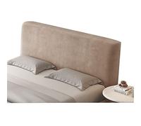 KNVSS Housse de tête de lit, Tissu Velours Stretch Doux, Protection à 360 ° Housse de tête de lit en extensib, Protecteur Antipoussière pour Tête de Lit Rembourrée (Taupe,150cm (140-170cm))