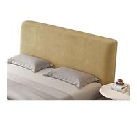 KNVSS Housse de tête de lit, Tissu Velours Stretch Doux, Protection à 360 ° Housse de tête de lit en extensib, Protecteur Antipoussière pour Tête de Lit Rembourrée (Couleur Sable,120cm (110-140cm))