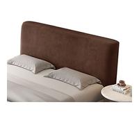 KNVSS Housse de tête de lit, Tissu Velours Stretch Doux, Protection à 360 ° Housse de tête de lit en extensib, Protecteur Antipoussière pour Tête de Lit Rembourrée (Marron Foncé,120cm (110-140cm))