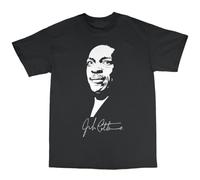 KNWWOL John Coltrane T-Shirt 100% Cotton Jazz Saxophone Thelonius Monk Miles DavisBlackM