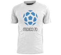 KNWWOL Mens Mexico 1970 World Cup Inspired T Shirt Footy Football Soccer WhiteL