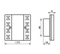 KNX 4-Boutons Universel Module De Contrôle Sécurisé Série LS - LS52941ST