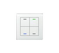 KNX bouton en verre II Lumière quadruple, RGBW, blanc, neutre, BE-GTL40W.01