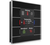 KNX Glastaster II Smart mit Farbdisplay und Temperatursensor,schwarz