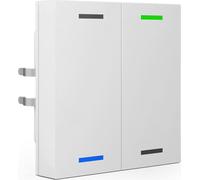KNX Taster Light 55 x 55 mm 2fach RGBW, mit Temp., reinweiß gl., Neutral