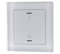 KNX Touche en verre II Lumière 1 fois, RGBW, avec capteur de température, blanc, commutation BE-G.