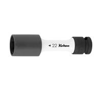 Ko-ken KO-KEN Douille IMPACT 6 pans, 1/2 pouce mince, avec gaine en plastique, Ouverture: 17 mm Quantité:1