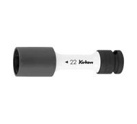 Ko-ken KO-KEN Douille IMPACT 6 pans, 1/2 pouce mince, avec gaine en plastique, Ouverture: 21 mm Quantité:1