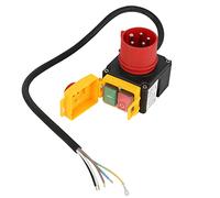 KOA7 Combinaison de prise d'interrupteur, 250 V, 50 Hz, 3 phases, avec inverseur de phase, clapet d'arrêt d'urgence et câble de 160 cm, compatible KEDU KOA7