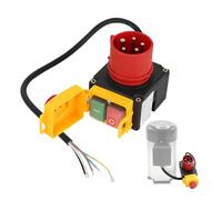 KOA7 Interrupteur d'arrêt d'urgence, Interrupteur de Machine 400V, 3 Phases, Interrupteur électromagnétique étanche, avec Prise CEE, 60cm Câble, pour Machine à fendre le bois, compatible KEDU KOA7