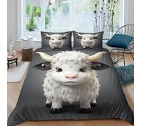KOABERUVN 3D, Imprimé Cartoon Vaches laitières Ensemble De Literie Microfibre Super Douce Et Respirante Sets De Housses De Couettes 3 Pièces Et Taie d'oreiller King（220x240cm）