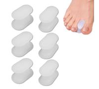 KOAHDE Entretoise des orteils en gel doux entretoises standard pour les doigts des pieds, doigts superposés écarteurs, entretoises en silicone, séparateurs pour doigts en gel, 6 pièces
