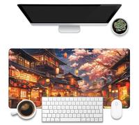 KOAIWPAE Sous-main de bureau, grand tapis de souris de jeu avec base antidérapante et bords cousus - 80 x 40 cm