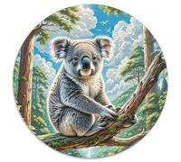 Koala 1000 Pieces Animal Puzzle Circulaire Matériaux Recyclés Jeu Cadeau Unique Adultes Enfants 1000pcs (67.5x67.5cm)