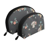 Koala Animal Mignon en 3D, Trousse de Maquillage Coquille Femme Petit Porte-Monnaie Trousse de Toilette Trousse à cosmétiques 2 pièces