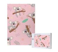 Koala, Animal Sauvage Australien Mignon,Puzzle Familial en Bois de 1 000 pièces pour Adultes et Adolescents