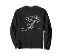 Koala Art Linéaire Animal Sauvage Sweatshirt