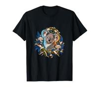 Koala avec fougères Bleues et Champignons des Bois T-Shirt