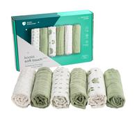KOALA BABYCARE - Langes Coton Bébé 30x30 - Paquet de 6 pièces pour Allaitement et Emmaillotage (Swaddle) Idéal comme Cadeau Nouveau-né
