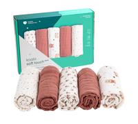 KOALA BABYCARE - Langes Coton Bébé 50x25 - Paquet de 5 pièces pour Allaitement et Emmaillotage (Swaddle) Idéal comme Cadeau Nouveau-né