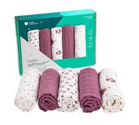 KOALA BABYCARE - Langes Coton Bébé 50x25 - Paquet de 5 pièces pour Allaitement et Emmaillotage (Swaddle) Idéal comme Cadeau Nouveau-né