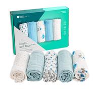 KOALA BABYCARE - Langes Coton Bébé 50x25 - Paquet de 5 pièces pour Allaitement et Emmaillotage (Swaddle) Idéal comme Cadeau Nouveau-né