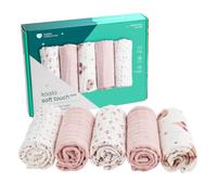 KOALA BABYCARE - Langes Coton Bébé 50x25 - Paquet de 5 pièces pour Allaitement et Emmaillotage (Swaddle) Idéal comme Cadeau Nouveau-né
