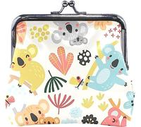 Koala Bears Play Happily on The Branches Pouch Small Wallet - Kiss-Lock Change Coin Purse Wallets for Women Girl