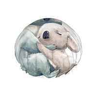 Koala Bonnets de Douche Australie Animal Aquarelle Fleurs de Printemps Adorable Faune Amour Art Femmes Réutilisable Double Couche Couverture De Cheveux Doux Chapeau De Douche Pour Toutes Les Longueu