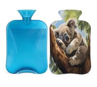 Koala Bouillotte avec housse, motif koala mignon sur l'arbre 2 L pour soulager la douleur, le cou et les épaules, chauffe-mains et pieds