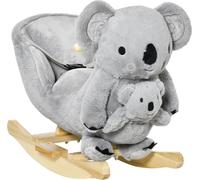 Koala cheval à bascule, équitation, bruits, gris