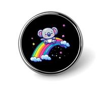 Koala coulissant vers le bas arc-en-ciel petit badge rond bouton épingles à revers badge pour sac 1" accessoires de chemise