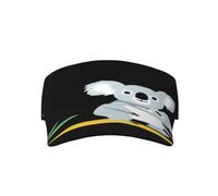 Koala Crossing The Road Visière de protection solaire pour homme et femme - Casquette de baseball vide - Visière de tennis - Visière de golf noire
