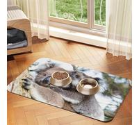 Koala d'Australie,Tapis d'alimentation imperméable pour Animaux de Compagnie, Sets de Table pour Chats et Chiens pour la Nourriture et l'eau, Tapis de Nourriture en Cuir PU,40x60cm