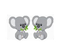 Koala Eat Leaf Lot de 1 bannière pour Halloween, décoration d'intérieur ou d'extérieur résistante aux UV avec trous métalliques