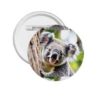 Koala - Épingle ronde en émail - Badge en alliage métallique pour veste, sac, idée cadeau., M, Plastique